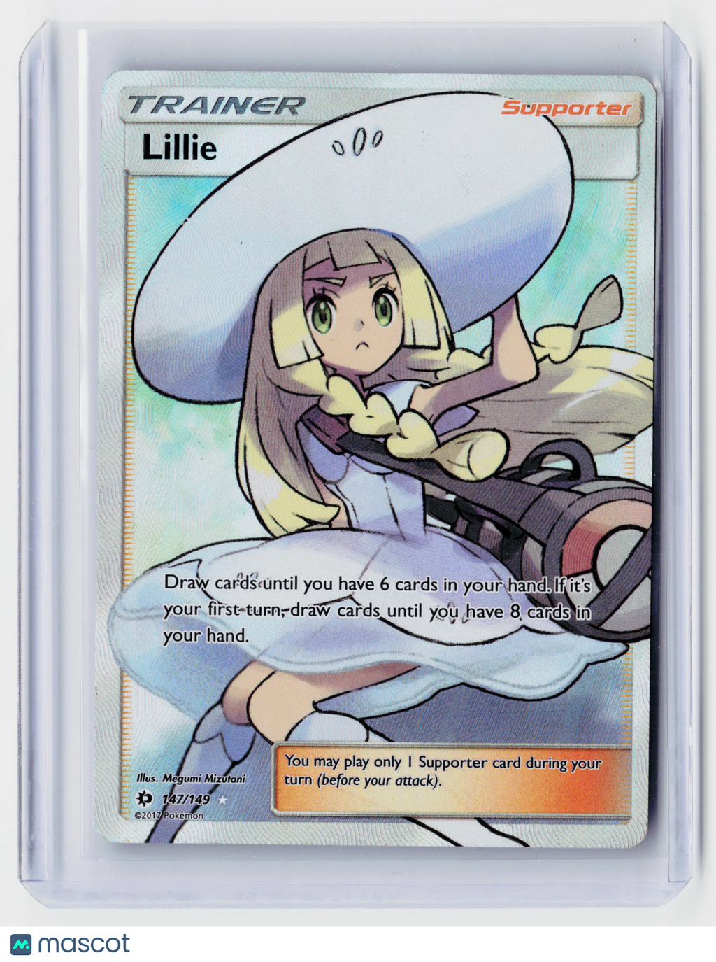 2017 Pokemon—Lillie (Full Art) #147 Sun & Moon Base Set—UR Holo [Lightly Played]