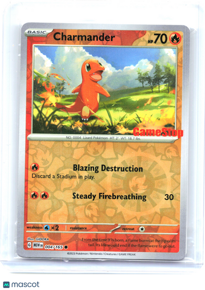 Pokemon—Charmander #4/165 MCAP—Promo Reverse Holo (GameStop Exclusive) (Sealed)
