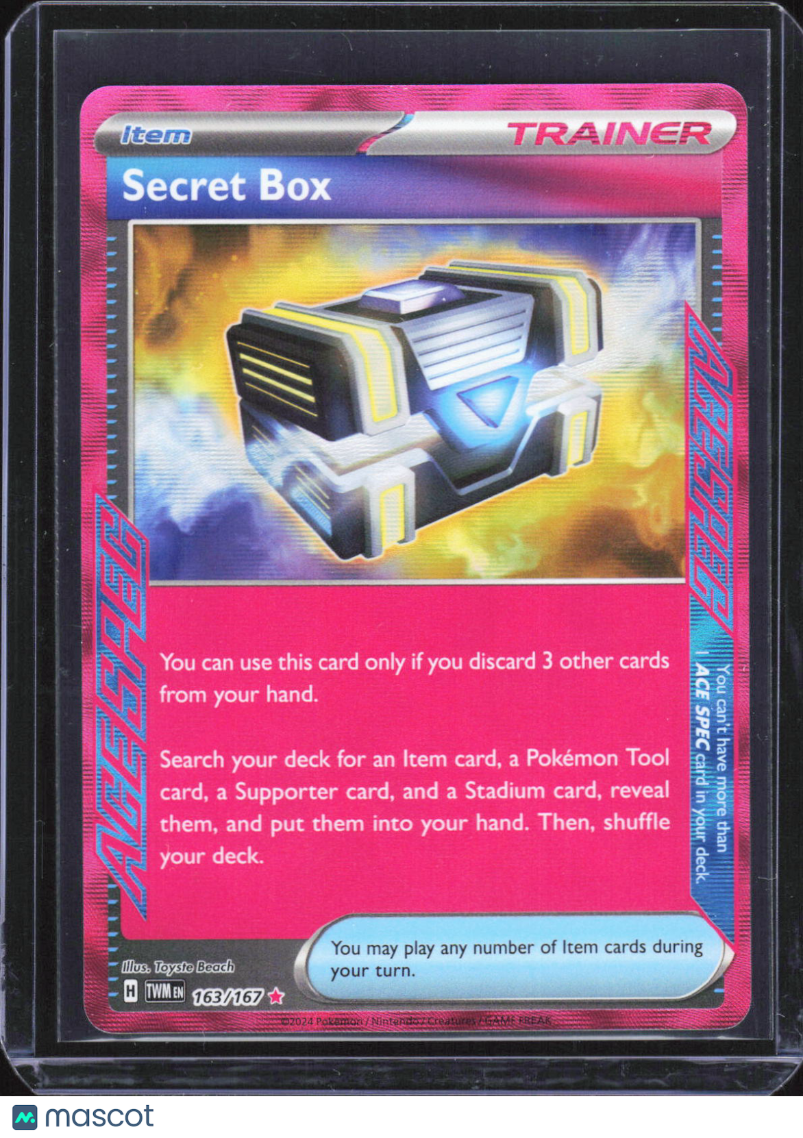 2024 Pokemon—Secret Box #163/167 Twilight Masquerade—Ace Spec Rare Foil