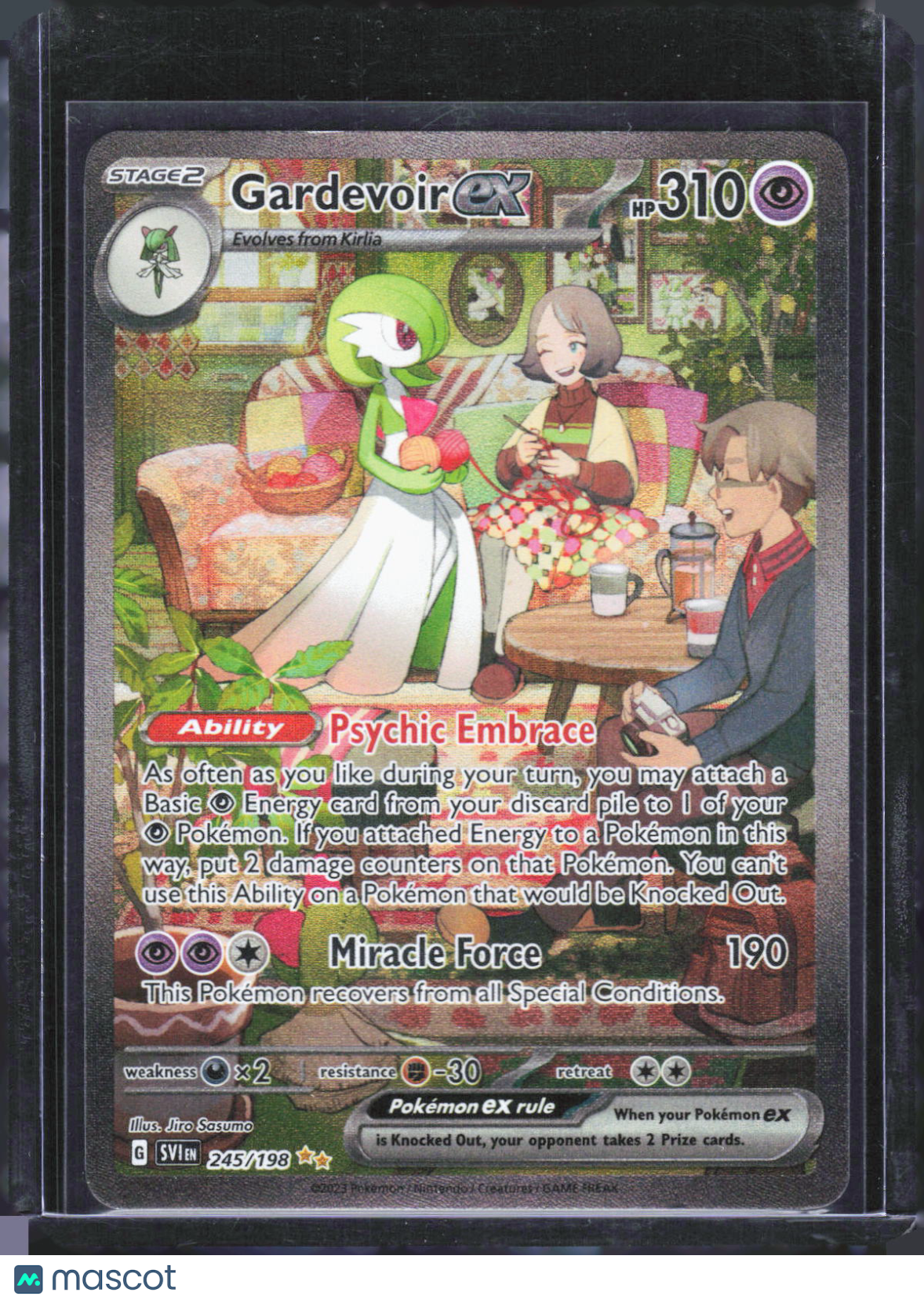 2023 Pokemon—Gardevoir ex #245/198 Scarlet & Violet Base Set—SIR Holo