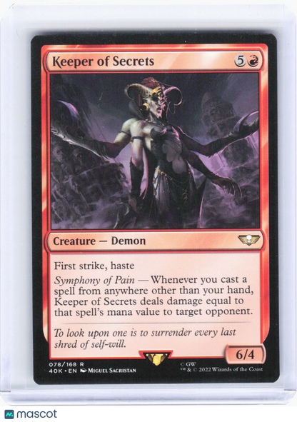 2022 Magic: The Gathering—Keeper of Secrets #78 Warhammer 40,000—Rare Non-Foil