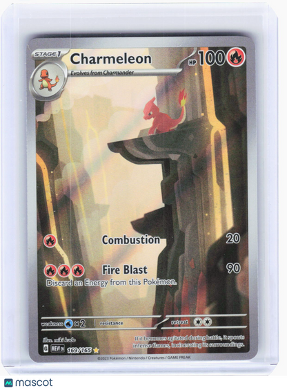 2023 Pokemon—Charmeleon #169/165 Scarlet & Violet 151—IR Foil (Lightly Played)