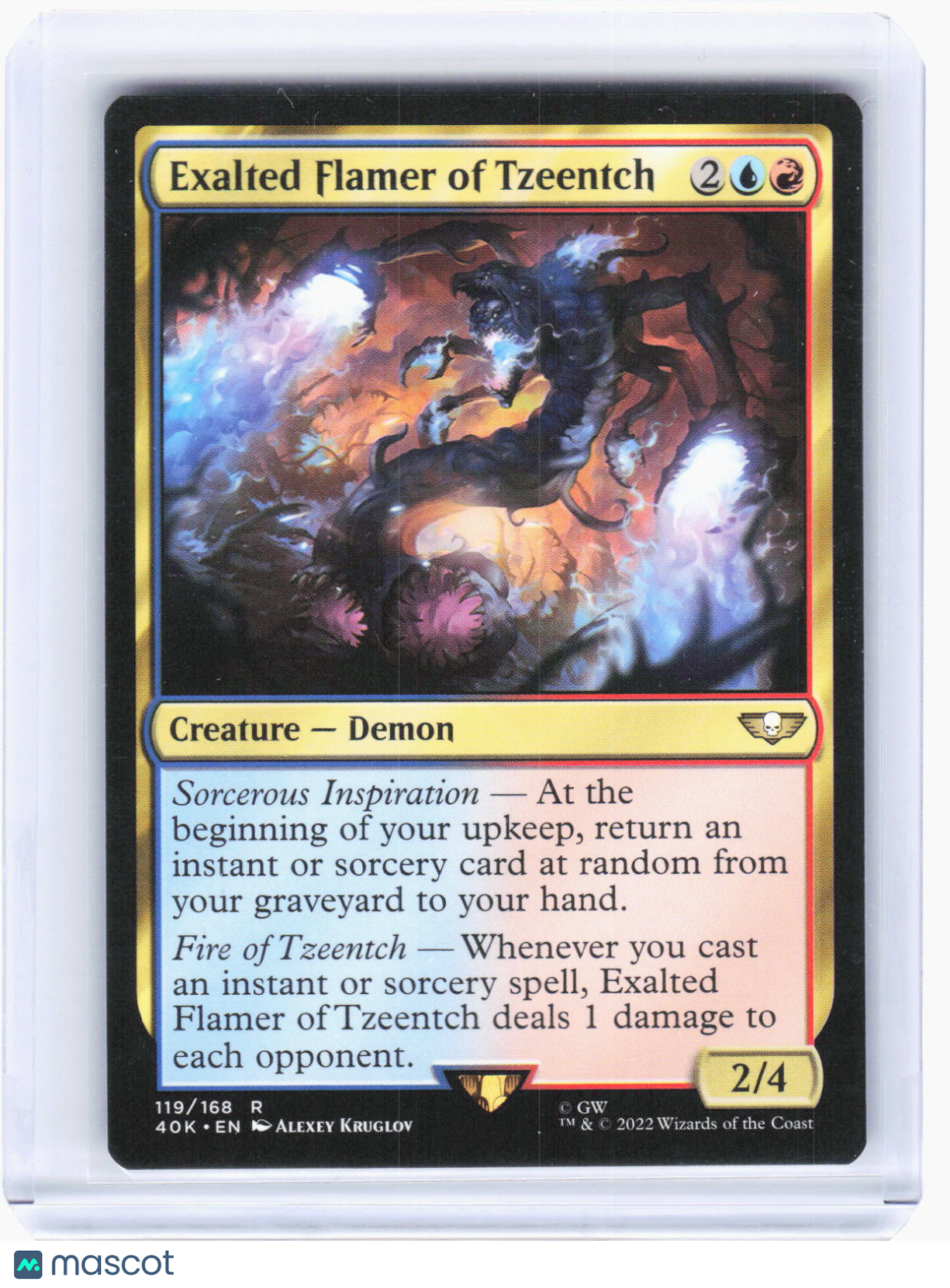 2022 Magic: The Gathering—Exalted Flamer of Tzeentch #119 (40K)—Rare Non-Foil