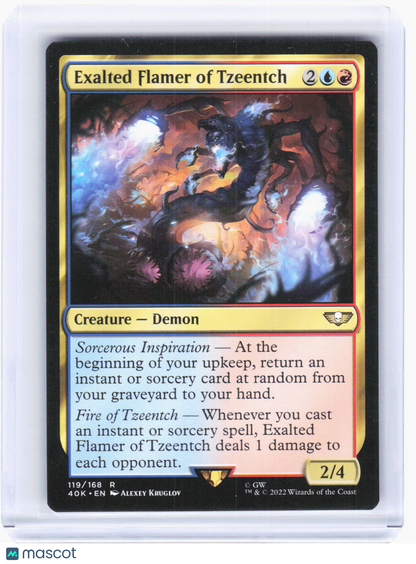 2022 Magic: The Gathering—Exalted Flamer of Tzeentch #119 (40K)—Rare Non-Foil