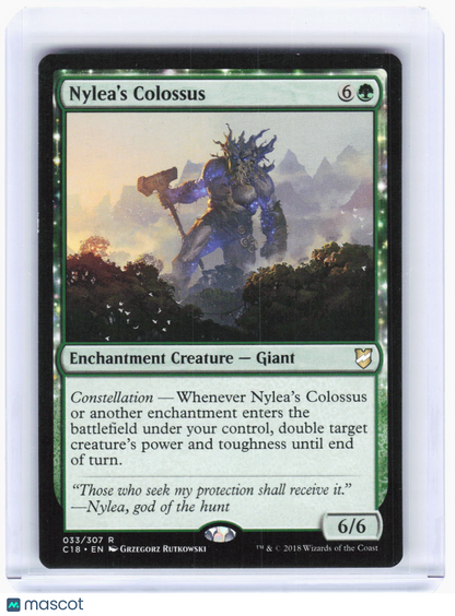 Magic: The Gathering—Nylea's Colossus #33 Commander 2018—Rare Non-Foil