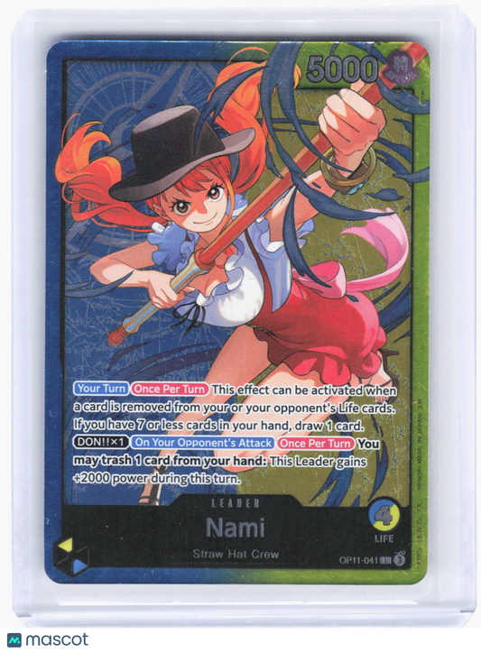 2024 One Piece Card Game—Nami #OP11-041 Learn Together Deck Set—Leader Foil