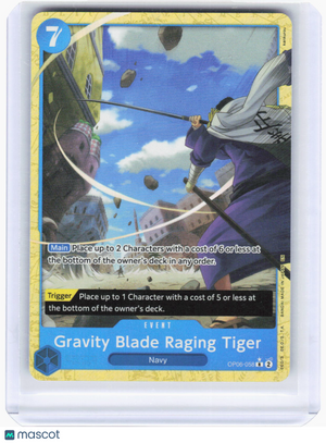 2024 One Piece—Gravity Blade Raging Tiger (Alt Art) #OP06-058 (PRB-02)—Rare Foil