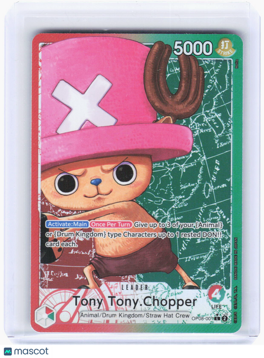2024 One Piece TCG—Tony Tony.Chopper #OP08-001 Two Legends—Leader Foil