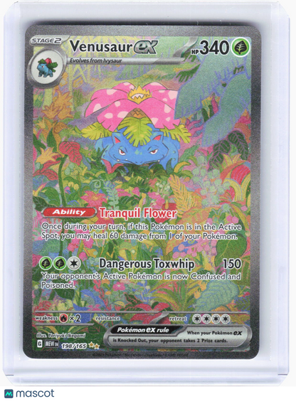 2023 Pokemon—Venusaur ex #198/165 Scarlet & Violet 151—SIR Rare Holo (LP)