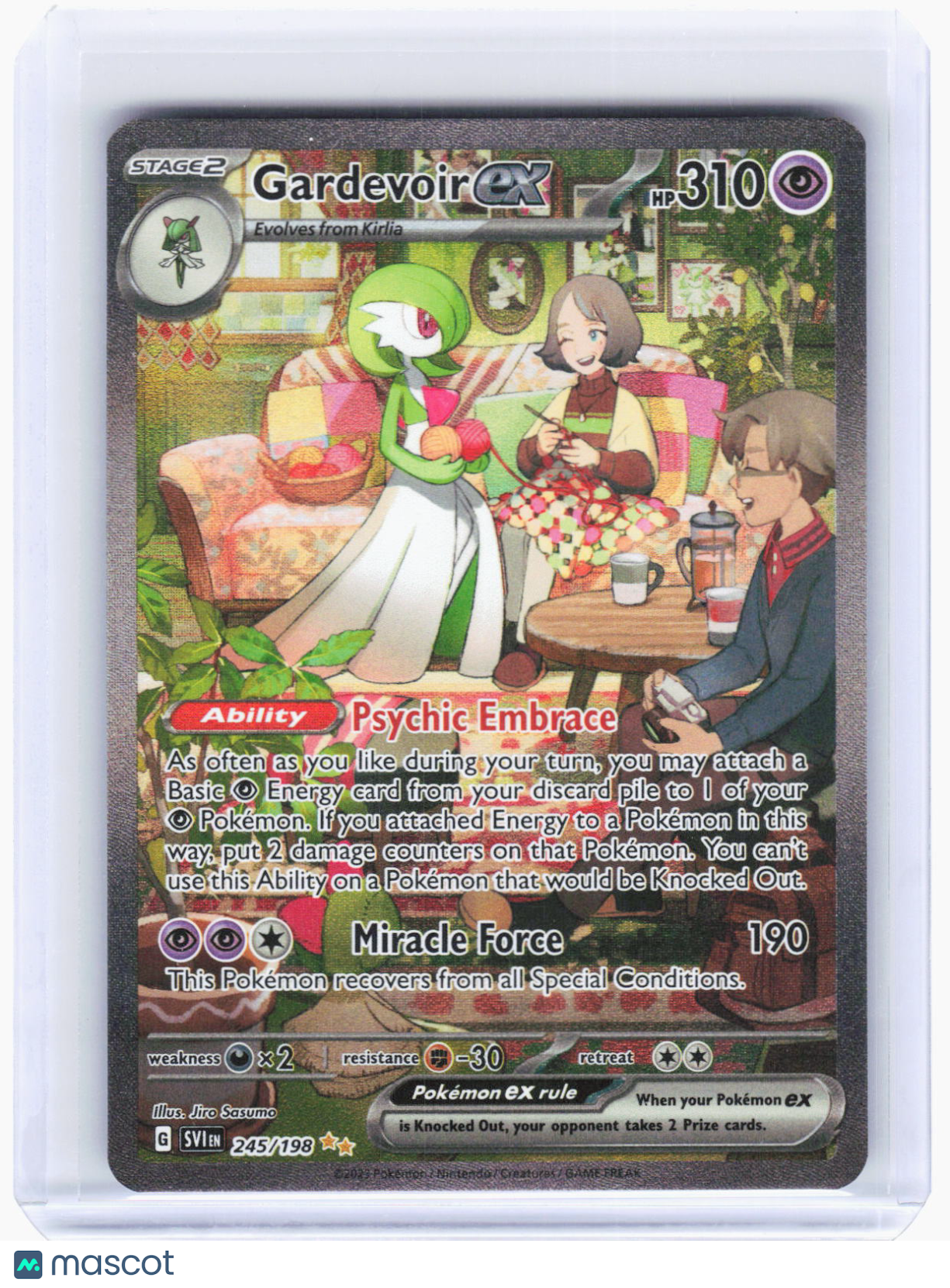 2023 Pokemon—Gardevoir ex #245/198 Scarlet & Violet Base Set—SIR Holo