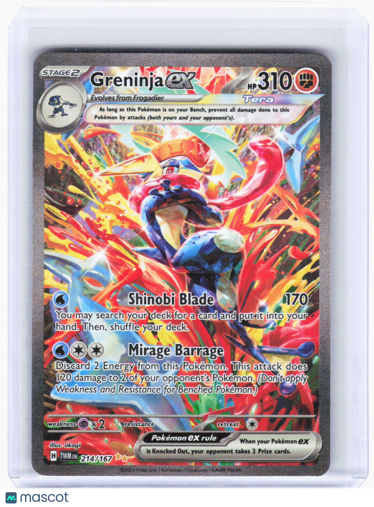 2024 Pokemon—Greninja ex #214/167 Twilight Masquerade—SIR Holo
