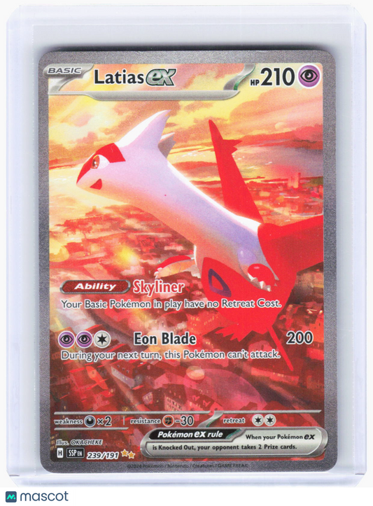 2024 Pokemon—Latias ex #239/191 Surging Sparks—SIR Holo (Lightly Played)
