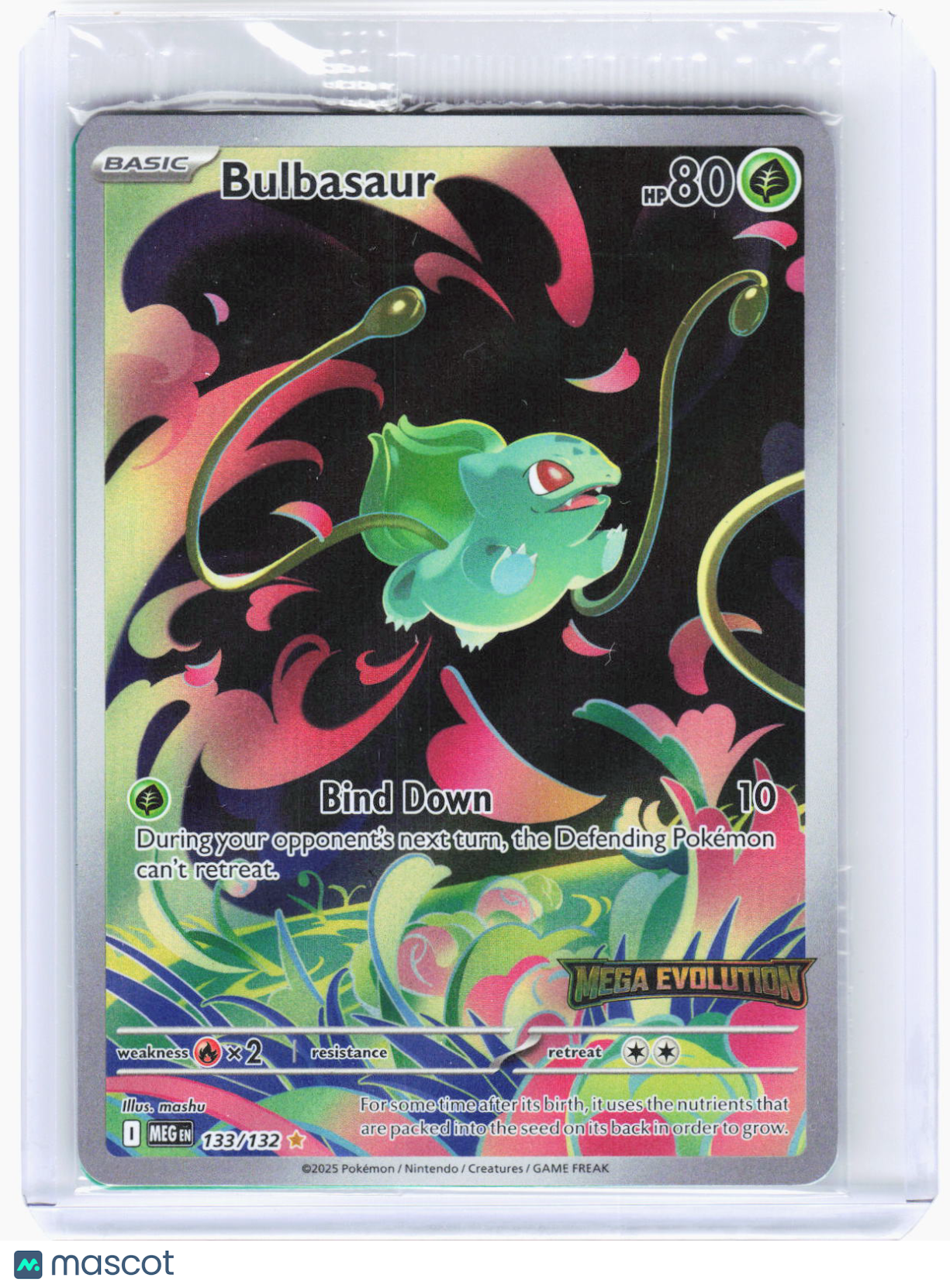 2025 Pokemon—Bulbasaur (Mega Evolution Stamp) #133/132 Mega Evolution—IR(Sealed)