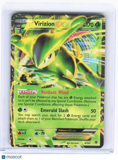 2013 Pokemon—Virizion EX #9/101 Plasma Blast—Ultra Rare Foil