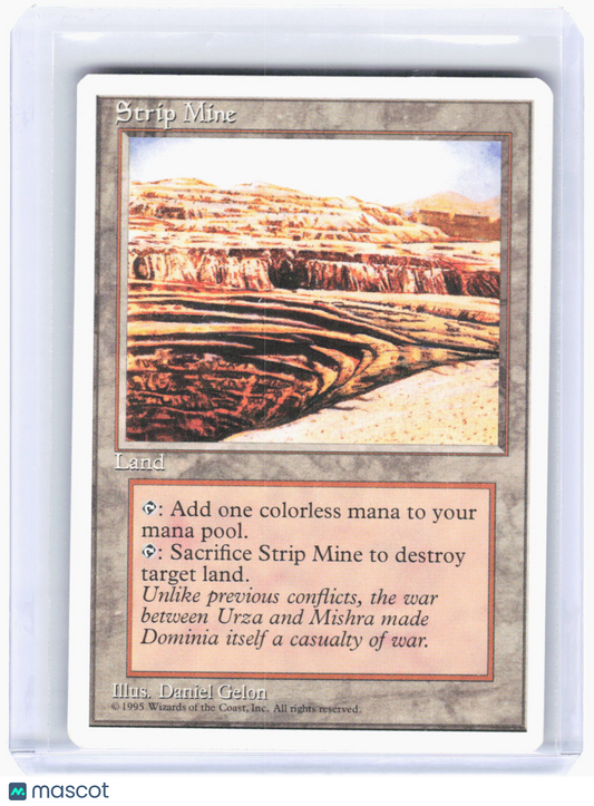 1995 Magic: The Gathering—Strip Mine #189 Fourth Edition—Uncommon Non-Foil