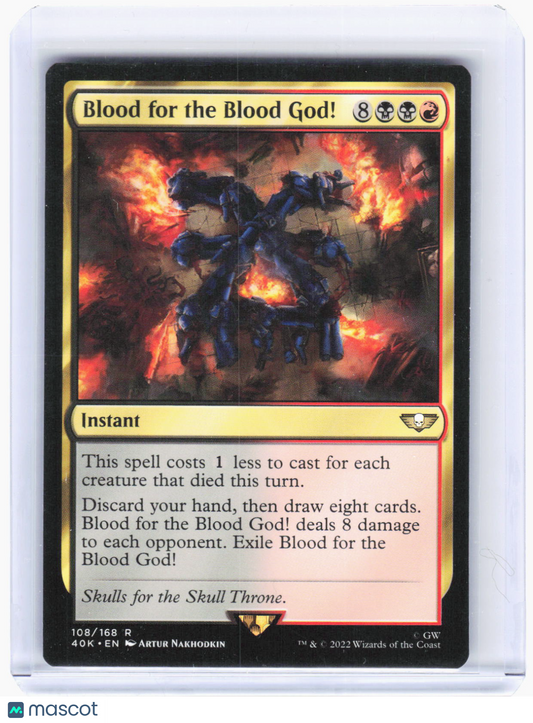 2022 Magic: The Gathering—Blood for the Blood God! #108 (40K)—Rare Non-Foil