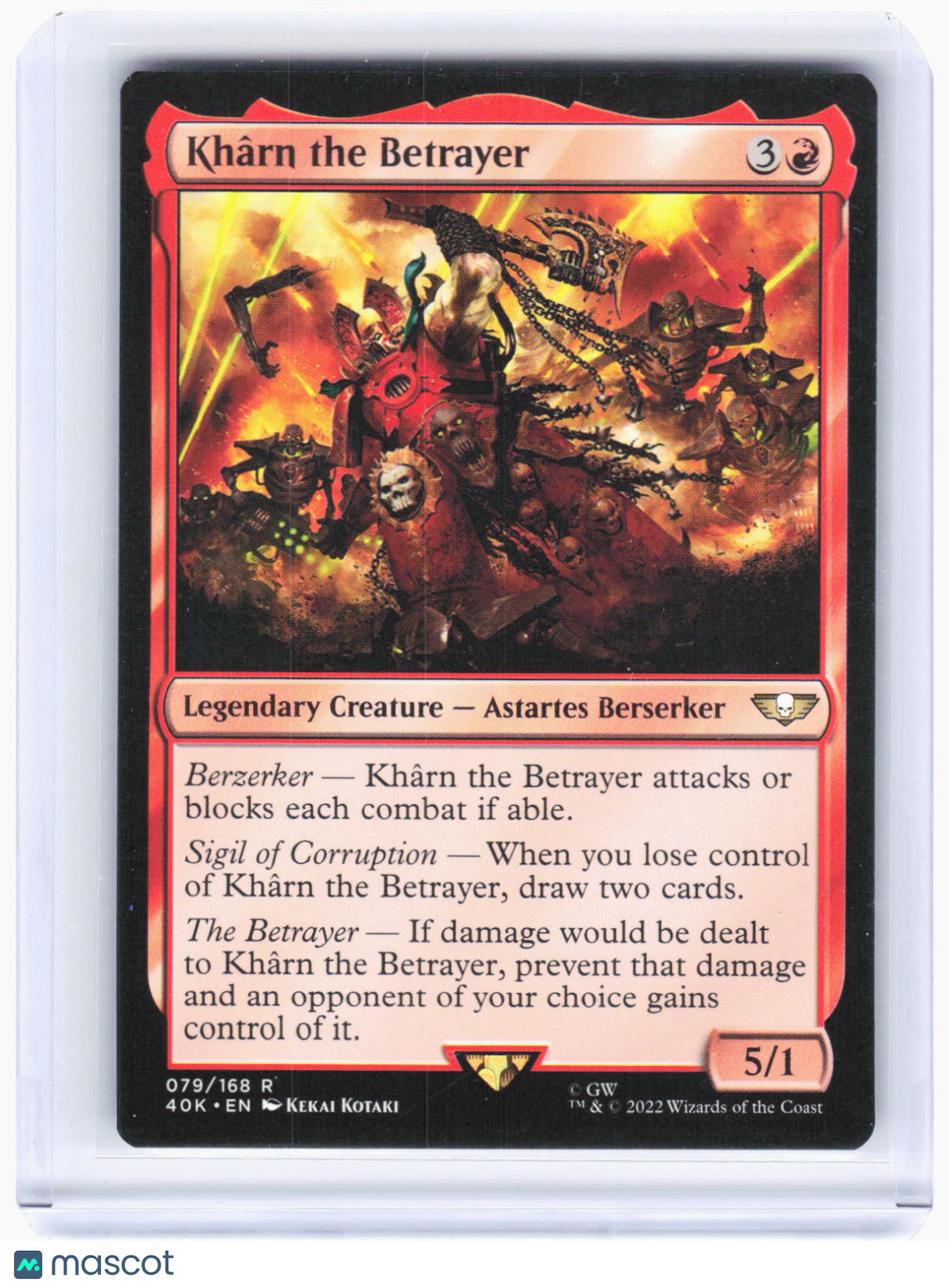 2022 Magic: The Gathering—Khârn the Betrayer #79 Warhammer 40,000—Rare Non-Foil