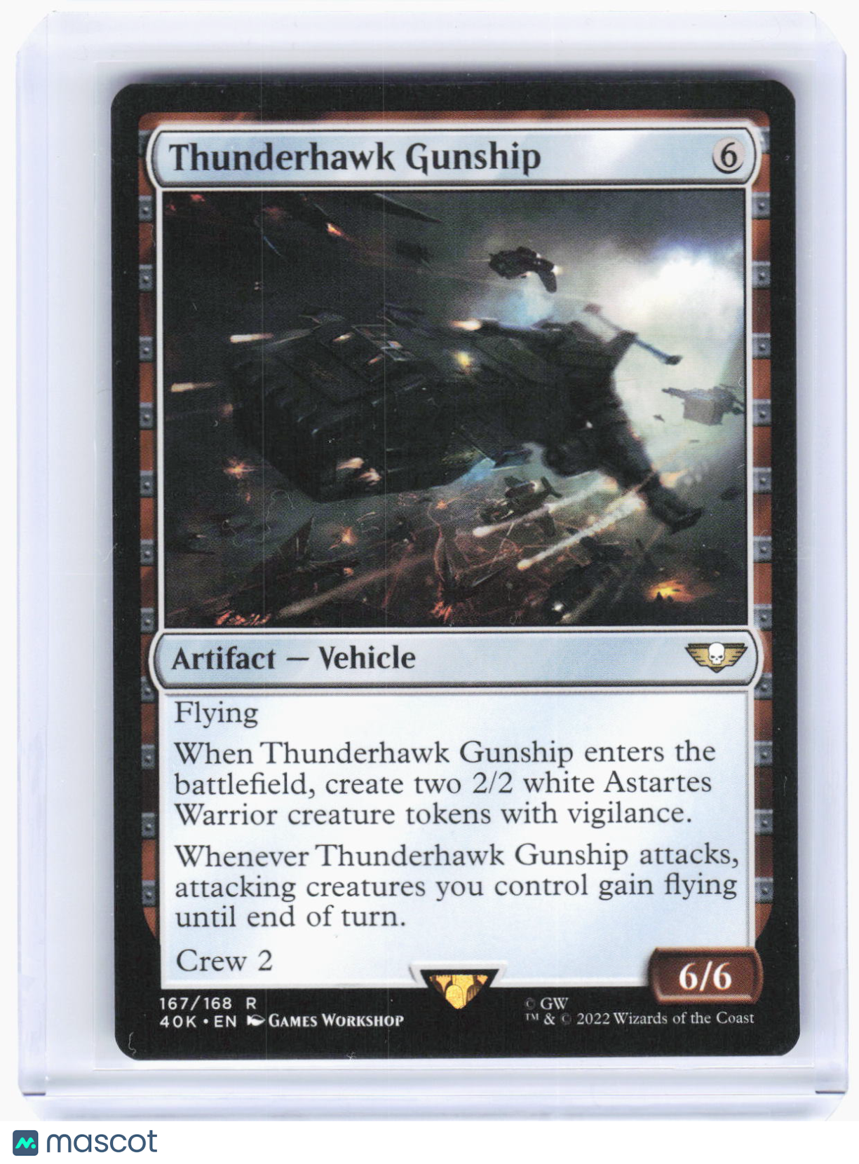 2022 Magic: The Gathering—Thunderhawk Gunship #167 (40K)—Rare Non-Foil