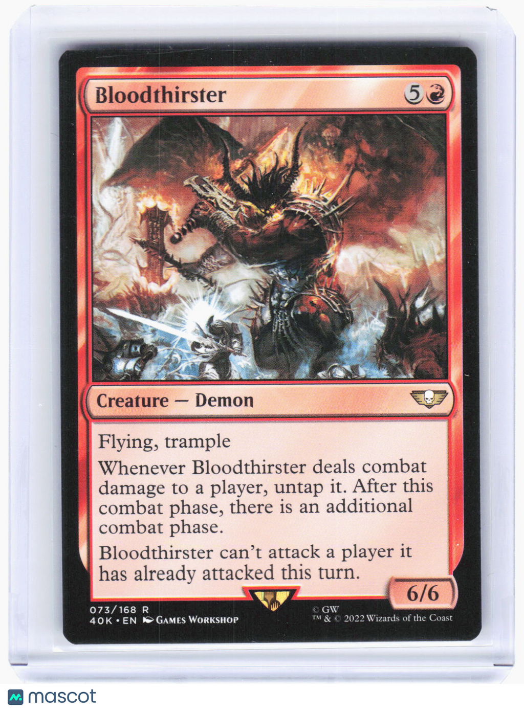 2022 Magic: The Gathering—Bloodthirster #73 Warhammer 40,000—Rare Non-Foil