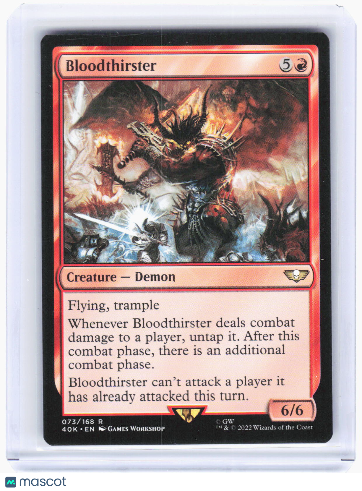 2022 Magic: The Gathering—Bloodthirster #73 Warhammer 40,000—Rare Non-Foil