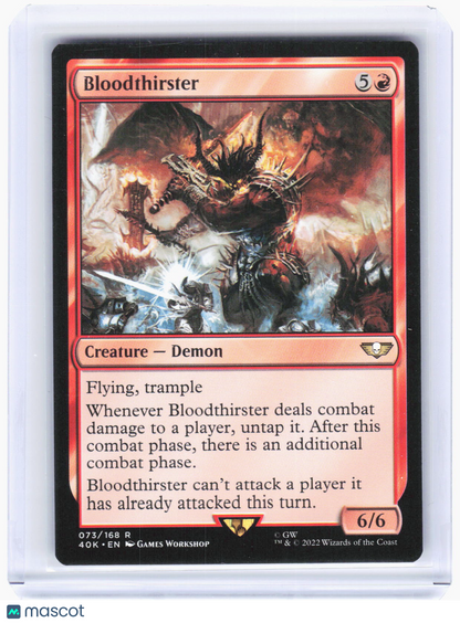 2022 Magic: The Gathering—Bloodthirster #73 Warhammer 40,000—Rare Non-Foil