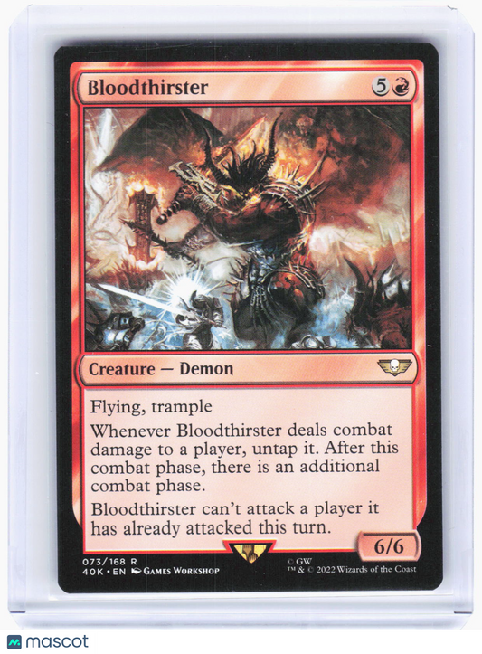 2022 Magic: The Gathering—Bloodthirster #73 Warhammer 40,000—Rare Non-Foil