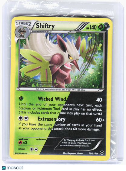2016 Pokemon—Shiftry #11/114 Steam Siege—Promo Foil (Sealed)
