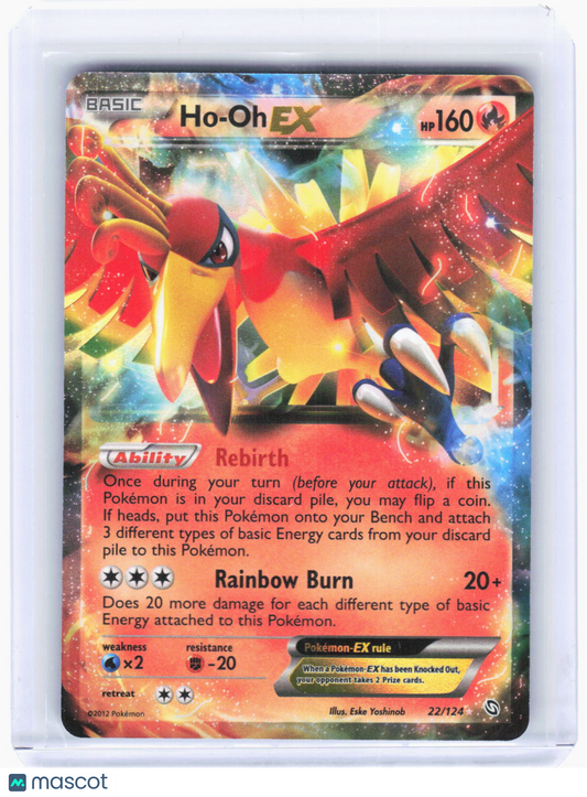2012 Pokemon—Ho-Oh EX #22 Dragons Exalted—Rare Holo