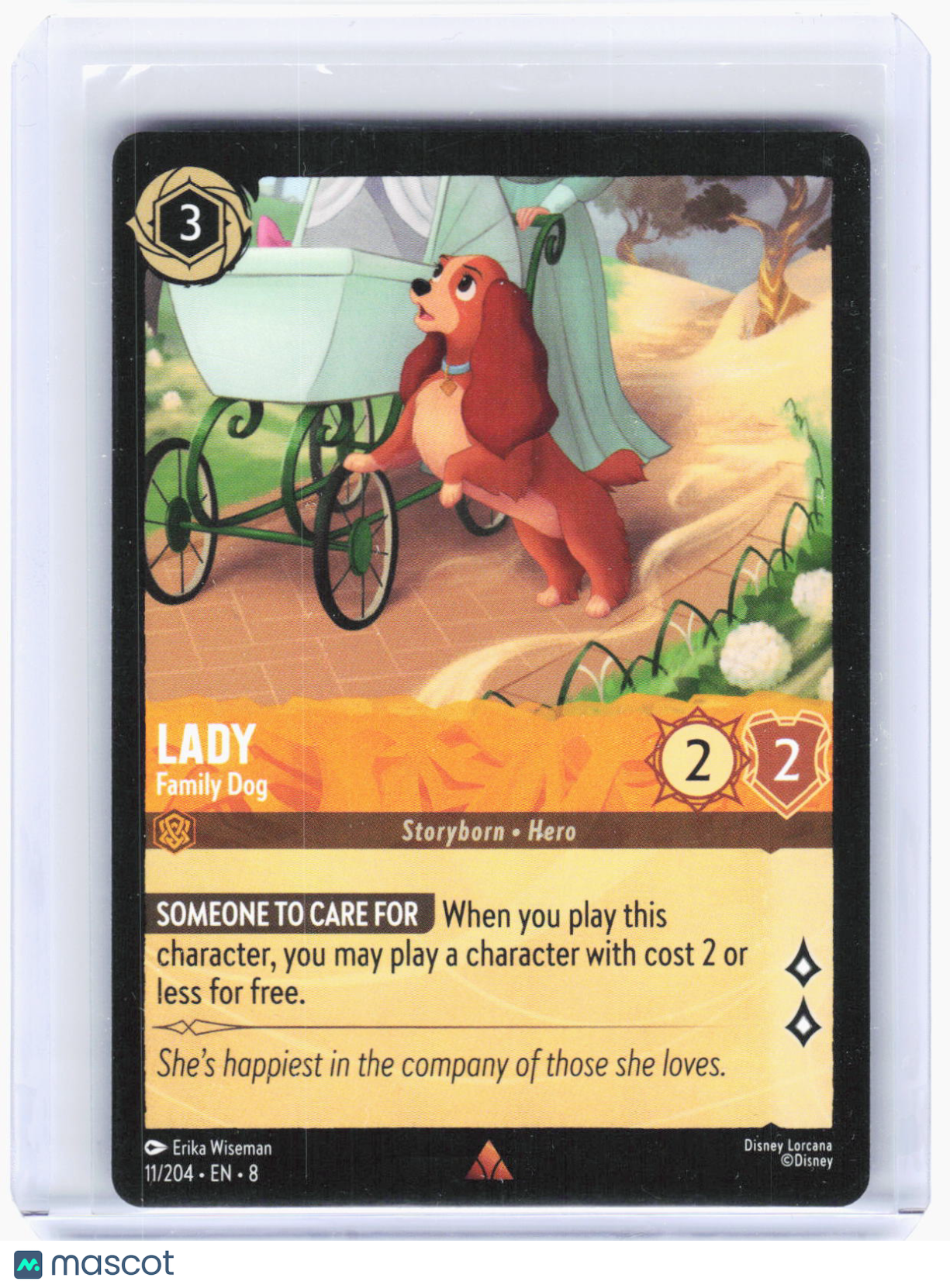 2025 Disney Lorcana—Lady - Family Dog #11/204 Reign of Jafar—Rare Nonfoil