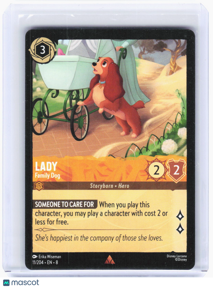 2025 Disney Lorcana—Lady - Family Dog #11/204 Reign of Jafar—Rare Nonfoil