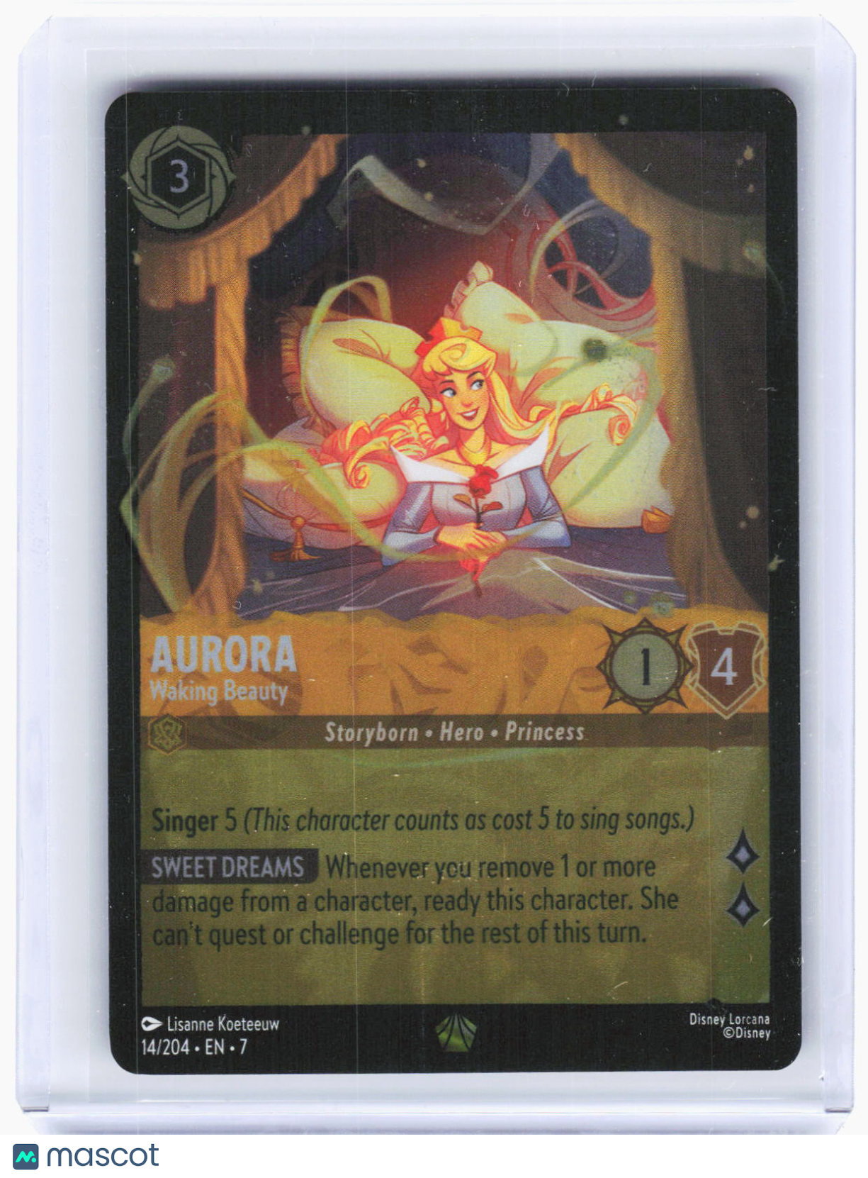 2025 Disney Lorcana—Aurora - Waking Beauty #14 Archazia's Island—Legendary Foil