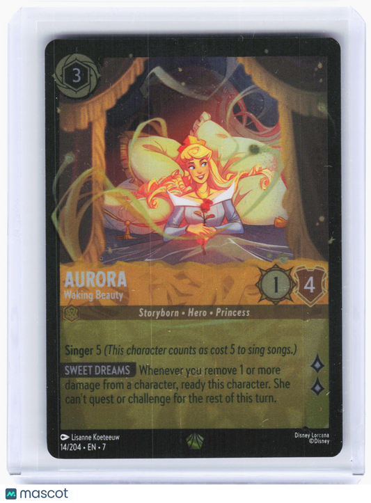 2025 Disney Lorcana—Aurora - Waking Beauty #14 Archazia's Island—Legendary Foil