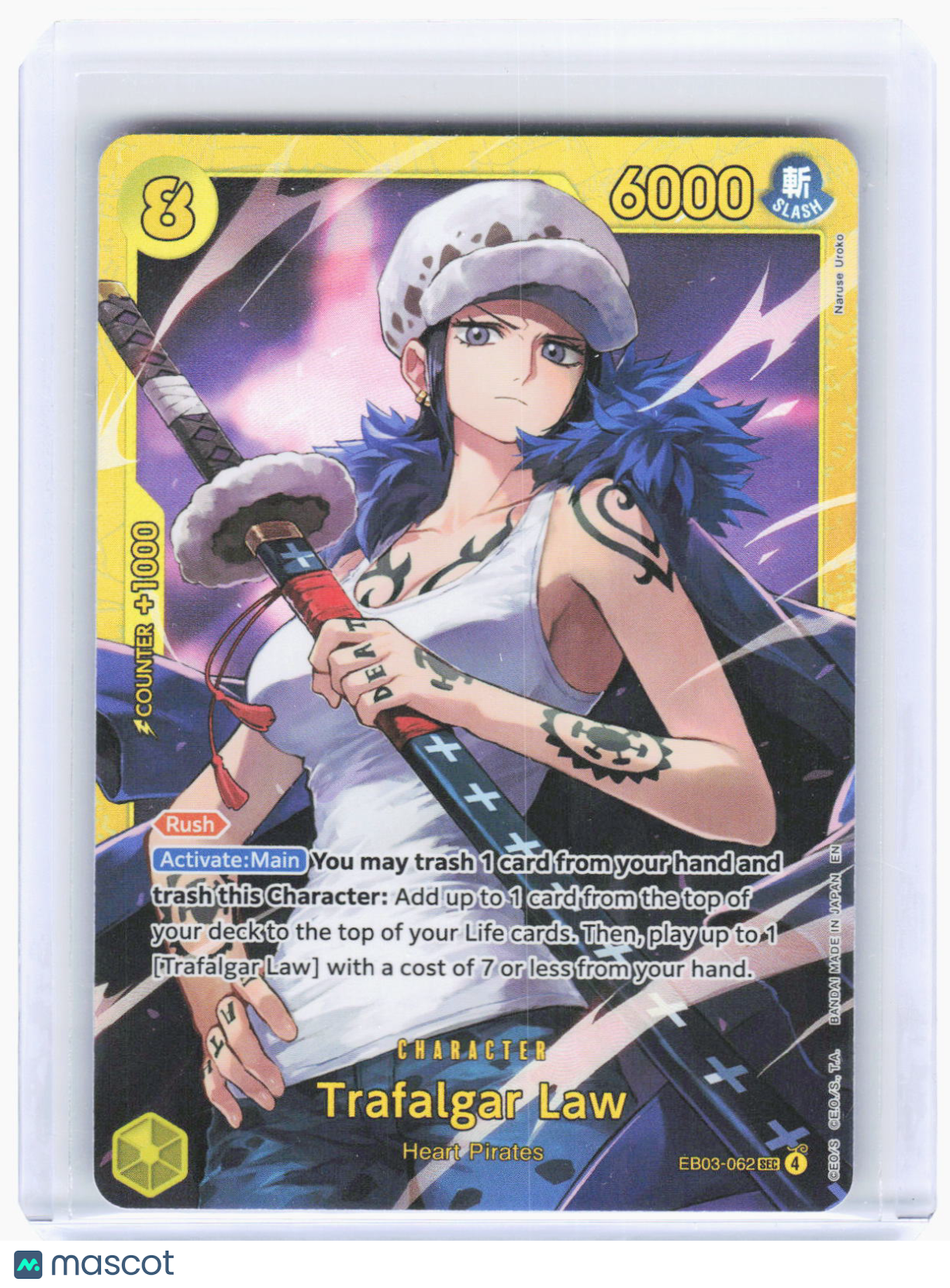 2026 One Piece TCG—Trafalgar Law #EB01-061 Heroines Edition—Secret Foil