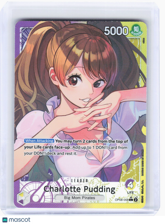 2025 One Piece TCG—Charlotte Pudding #OP08-058 Two Legends—Parallel Foil