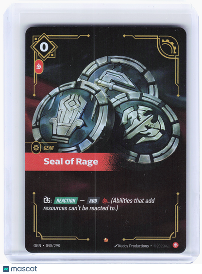 2025 Riftbound—Seal of Rage Origins—Epic Foil