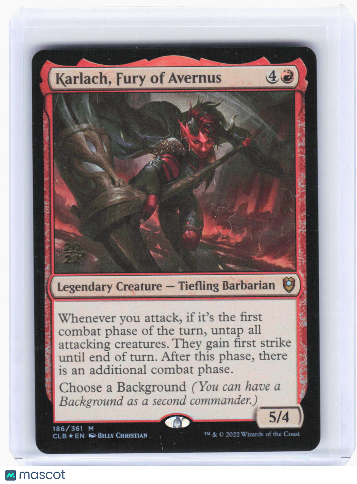 2022 Magic: The Gathering—Karlach, Fury of Avernus #186 (PRE)—Mythic Foil