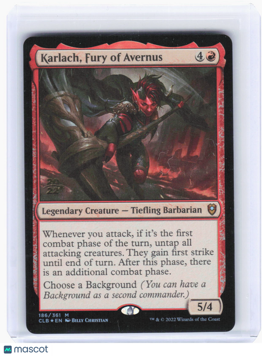 2022 Magic: The Gathering—Karlach, Fury of Avernus #186 (PRE)—Mythic Foil