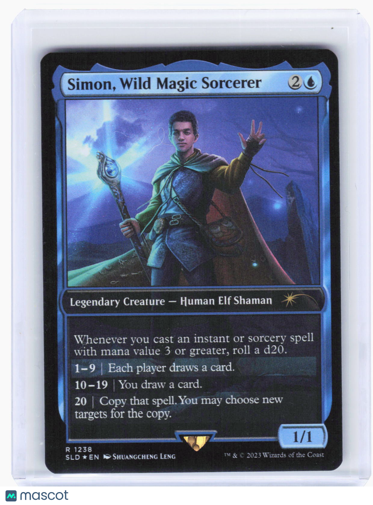 2023 Magic: The Gathering—Simon, Wild Magic Sorcerer #1238 (SLD)—Rare Foil