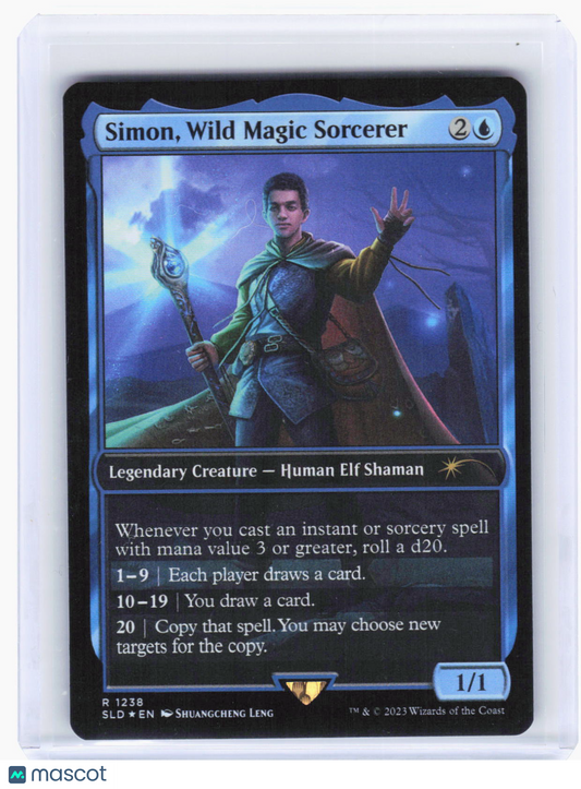 2023 Magic: The Gathering—Simon, Wild Magic Sorcerer #1238 (SLD)—Rare Foil