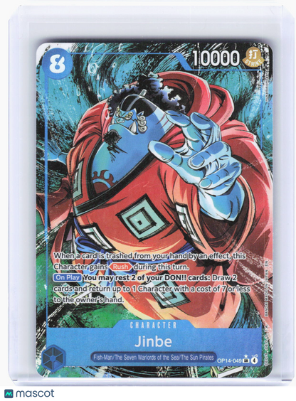 2023 One Piece Card Game—Jinbe (Alt Art) #OP14-049 The Azure Sea's Seven—SR Holo