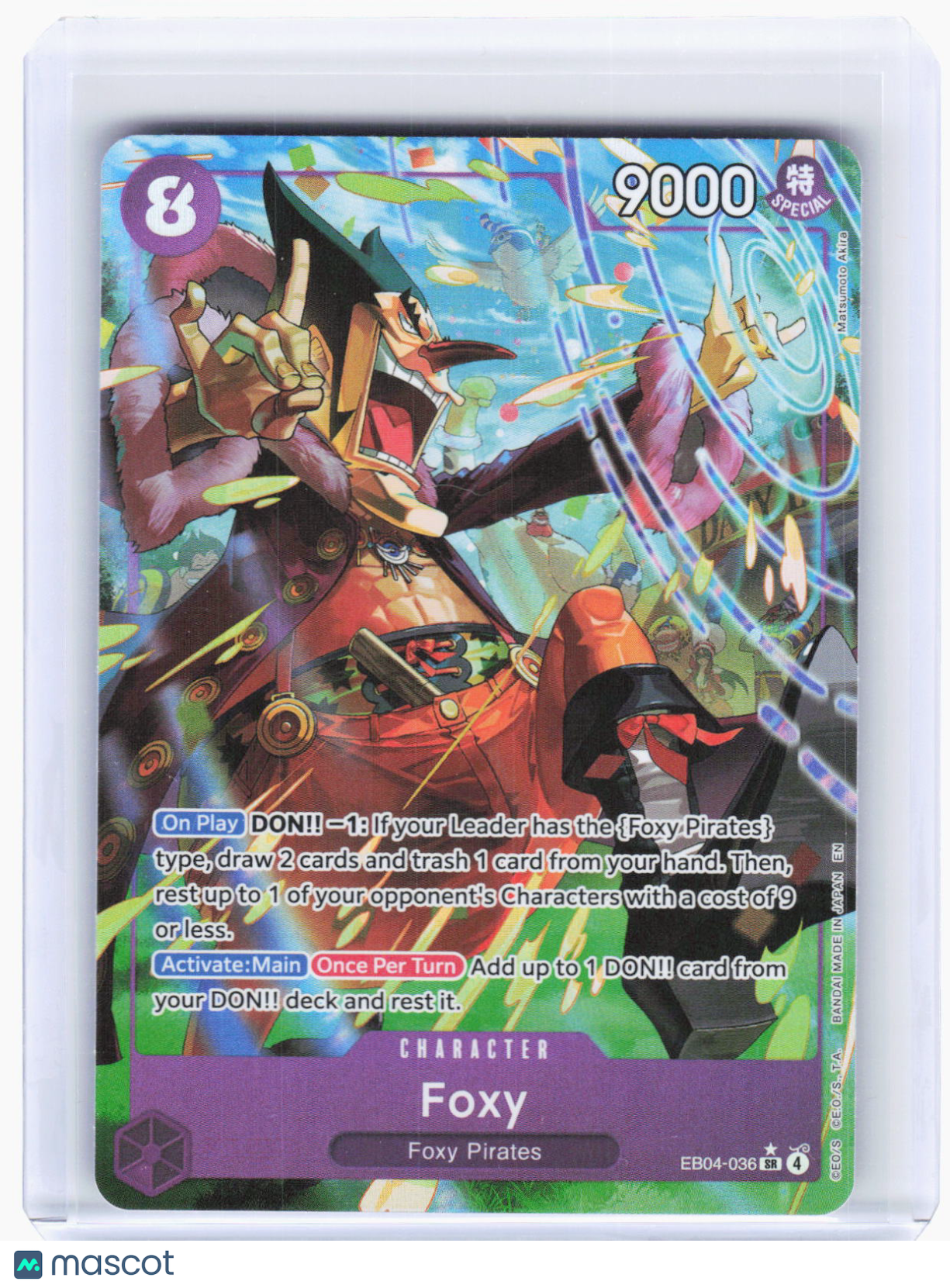 2024 One Piece TCG—Foxy (Alt Art) #EB04-036 The Azure Sea's Seven—SR Foil