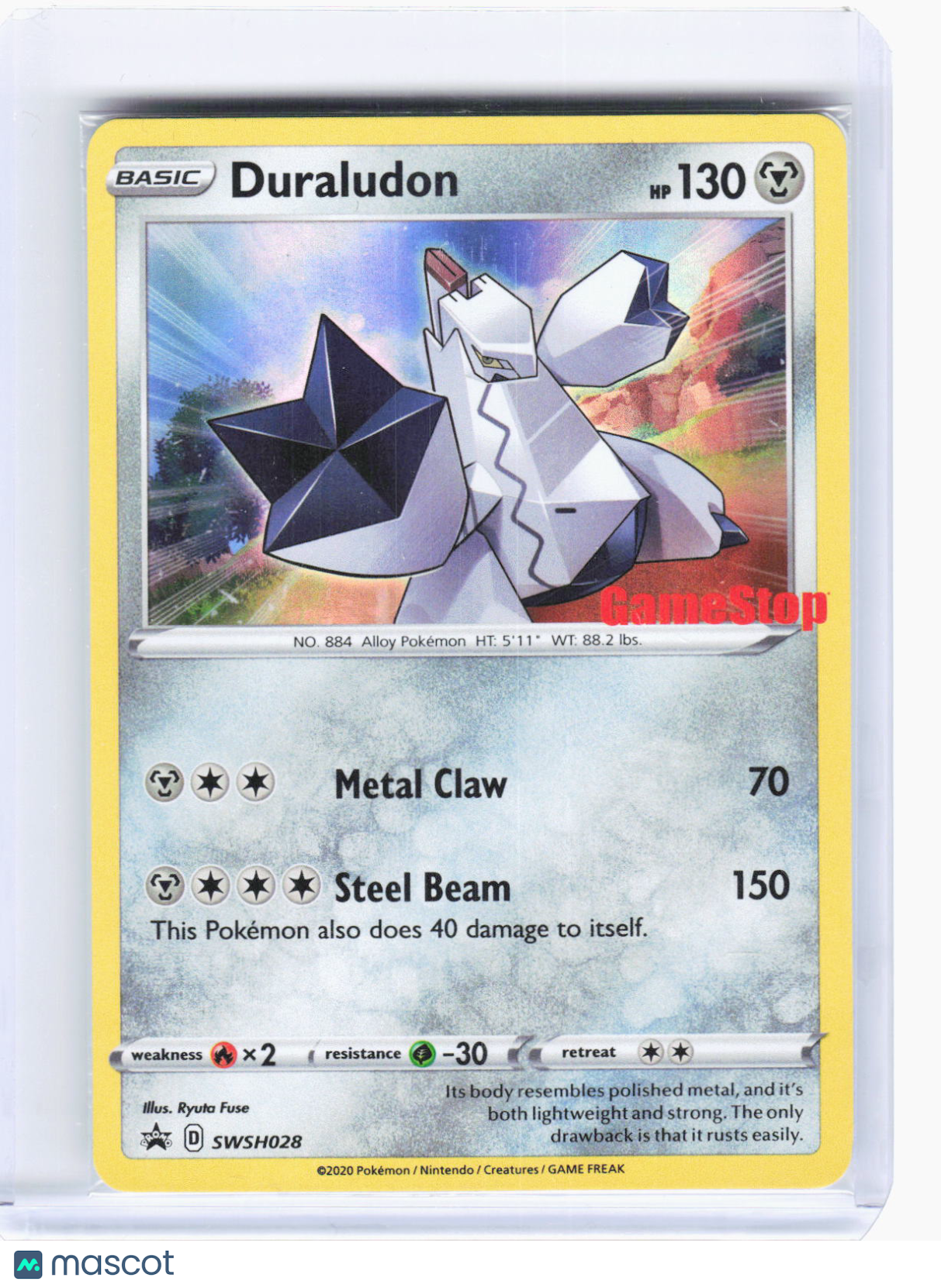 2020 Pokemon—Duraludon #SWSH028 Sword & Shield Promo Cards—BSP Foil (Sealed)