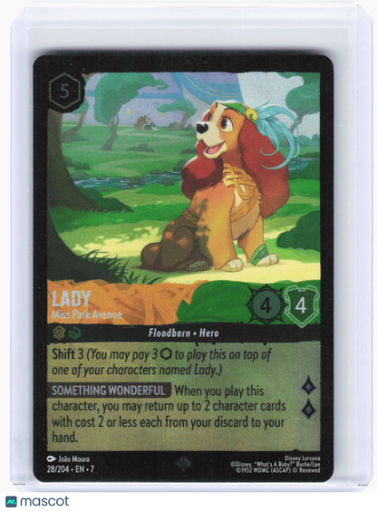 2024 Disney Lorcana—Lady - Miss Park Avenue #28 Archazia's Island—SR Foil