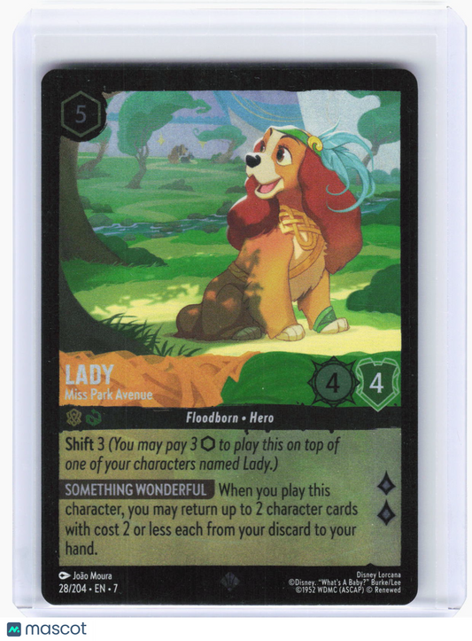 2024 Disney Lorcana—Lady - Miss Park Avenue #28 Archazia's Island—SR Foil