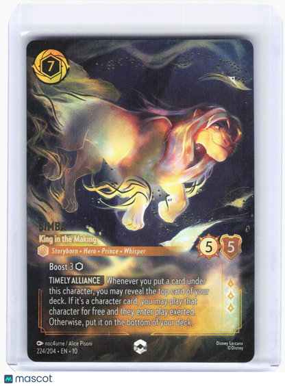 2023 Lorcana—Simba - King in the Making #224 Whispers in the Well—Enchanted Foil