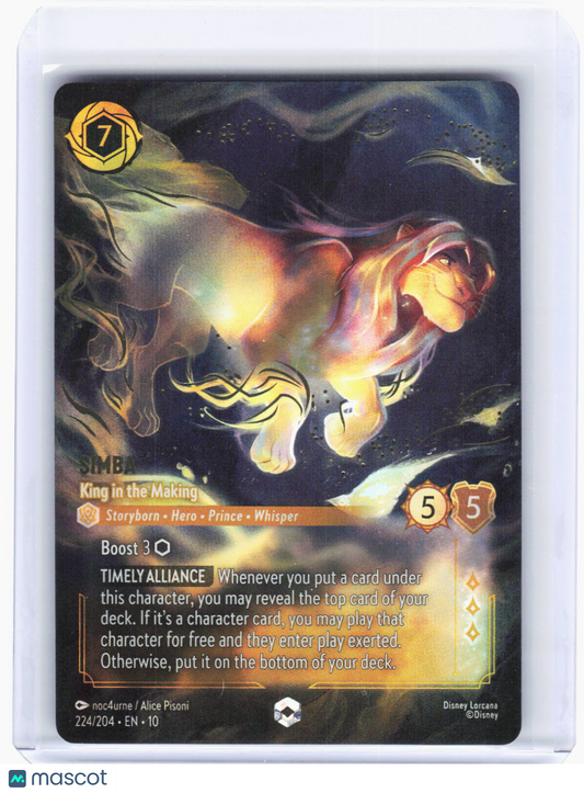 2023 Lorcana—Simba - King in the Making #224 Whispers in the Well—Enchanted Foil