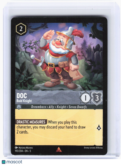 2024 Disney Lorcana—Doc - Bold Knight #193 Shimmering Skies—Rare Non-Foil