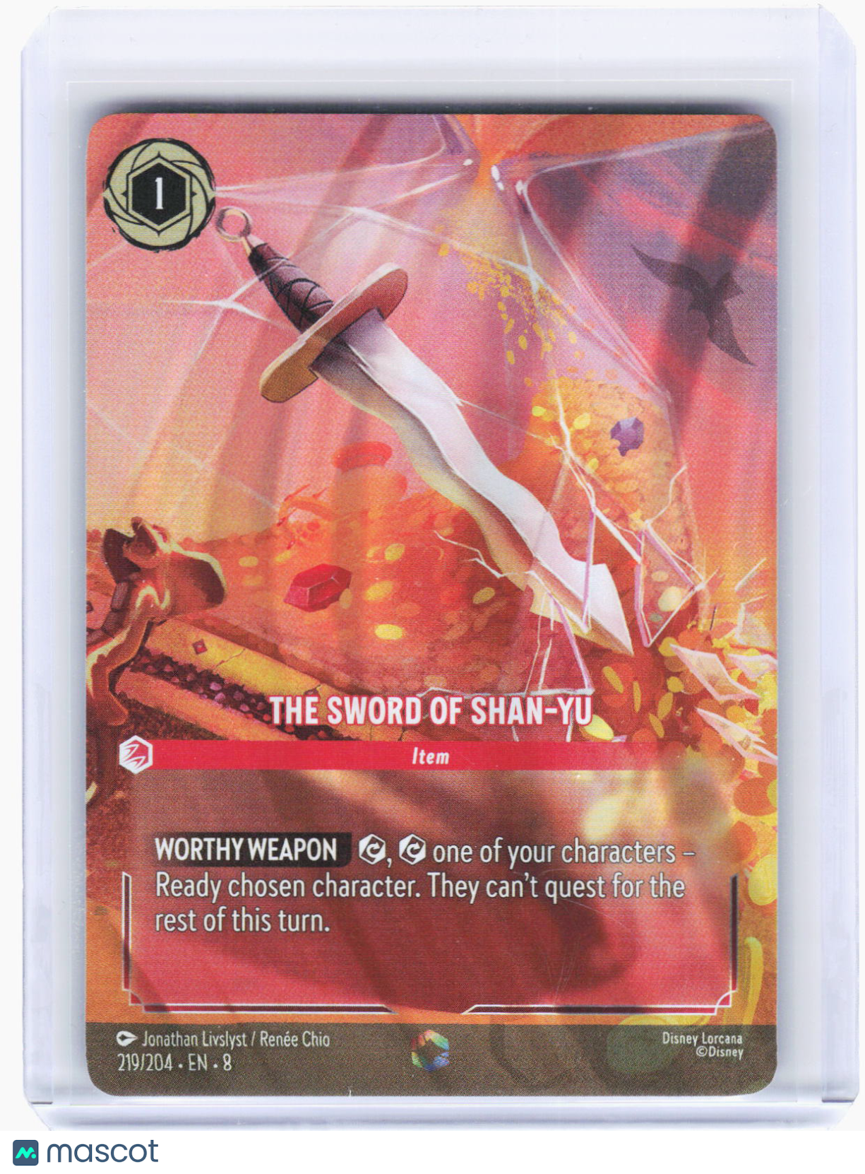 2024 Disney Lorcana—The Sword of Shan Yu #219 Reign of Jafar—Enchanted Foil