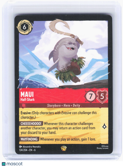 2024 Disney Lorcana—Maui - Half-Shark #124 Azurite Sea—Legendary Non-Foil