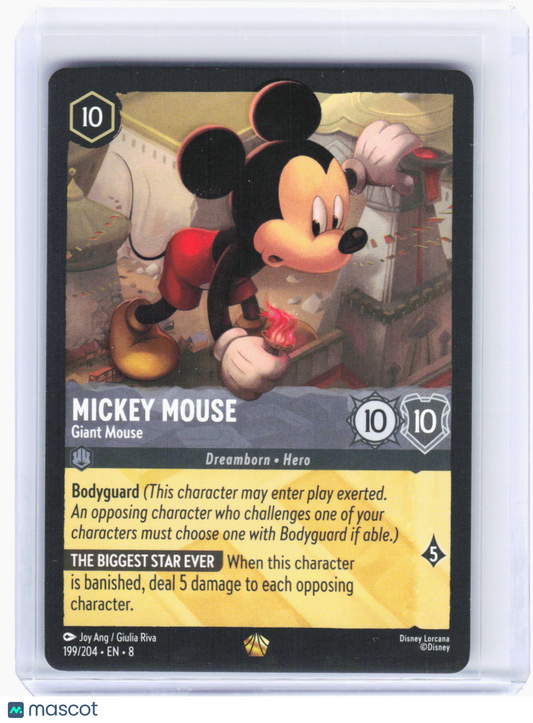 2023 Disney Lorcana—Mickey Mouse #199 Reign of Jafar—Legendary Non-Foil